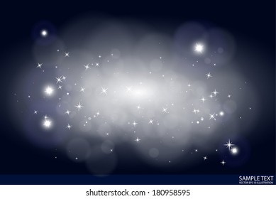 Star field vector black glittering space lighted - Abstract vector black background illustration