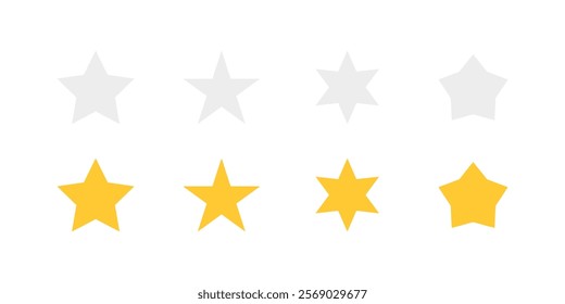 Star figure set icons. Flat style. Vector icons.