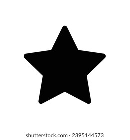 Star filled icon. Simple vector sign