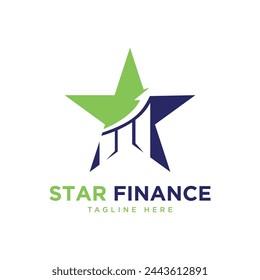 Star finance marketing creative modern flat business Logo mark design vector template