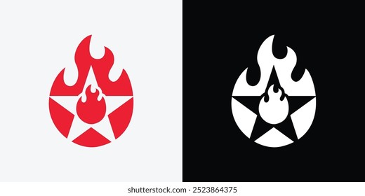 Star Fire Logo Template Design, Emblem, Design Concept, Creative Symbol, Icon