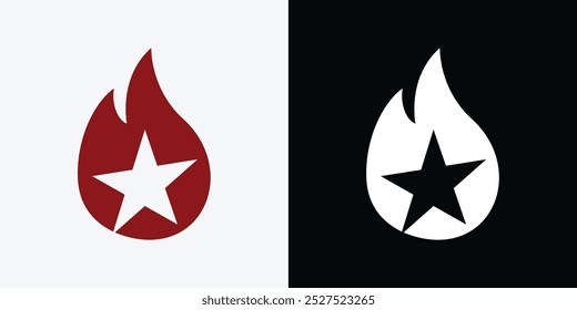 Star Fire Logo Template Design, Emblema, Conceito de design, Símbolo criativo, Ícone