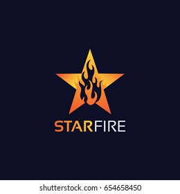 Star Fire Logo Template Design