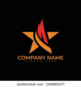 Star Fire  logo vector design