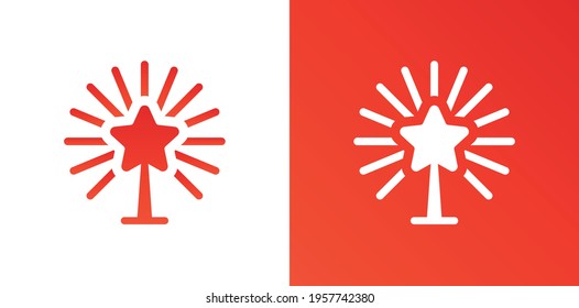 Star fireworks explosion design element vector.