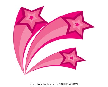 Star fireworks icon, flat design, decorative element, vector illustration.  