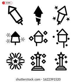 star fireworks icon isolated sign symbol vector illustration - Collection of high quality black style vector icons
