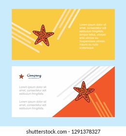 Star fish  abstract corporate business banner template, horizontal advertising business banner.
