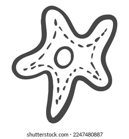 star fish animal in sea hand drawn sketch doodle illustration
