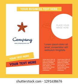 Star fish  Company Brochure Template. Vector Busienss Template