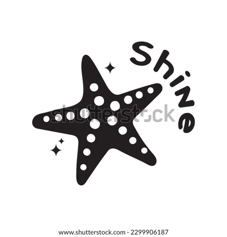 Star Fish doodle vector outline icon. EPS 10 file