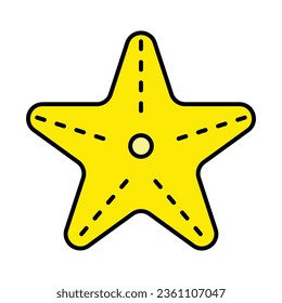 Star Fish Icon Design For Personal And Commercial Use.