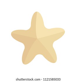 star fish icon in flat style isolated vector illustration on white transparent background