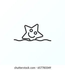 Star fish icon illustration isolated vector sign symbol