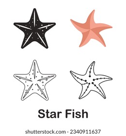 Star fish icon vector illustration symbol design