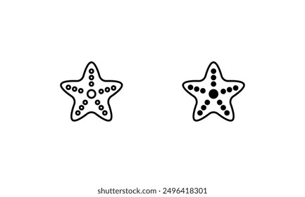 Star Fish icons set vector stock illustration