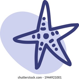 Star fish, illustration, vector on a white background