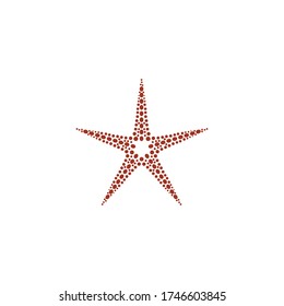 Star fish logo vector flat design template