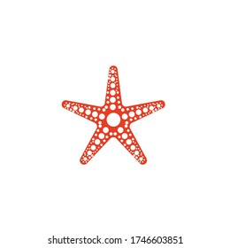 Star fish logo vector flat design template