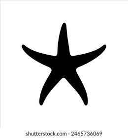 Star fish silhouette isolated on white background. Starfish icon vector illustration design.