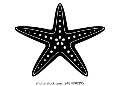 star fish silhouette vector illustration