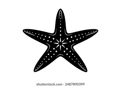 Ilustración vectorial de silueta de pez estrella