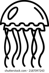 Diseño de icono de línea de vectores de peces estrella