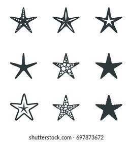 Star fish vector set