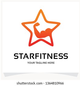 Star Fitness Logo Design Template Inspiration