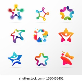 Star, fitness, sport, excellence, learning and design icons and logos. Vector design