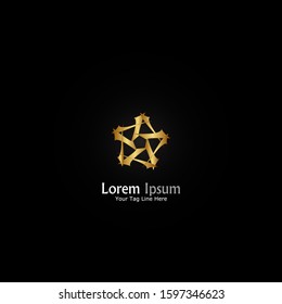 "Star five point". Minimalist, simple,digital and modern logo design.