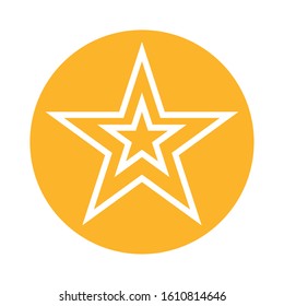 star five pointed block style icon vector illustration design