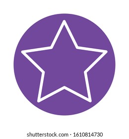 star five pointed block style icon vector illustration design