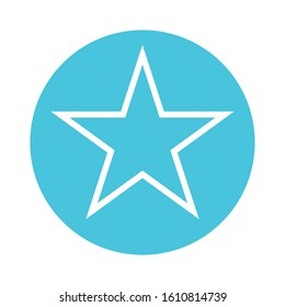 star five pointed block style icon vector illustration design
