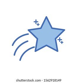 star five pointed fill style icon vector illustration design