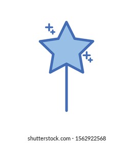 star five pointed fill style icon vector illustration design