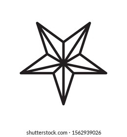star five pointed line style icon vector illustration design