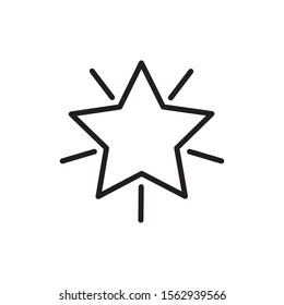 star five pointed line style icon vector illustration design