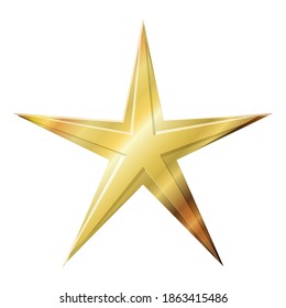 star with five points of golden color vector illustration design