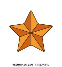 star of five points isolated icon