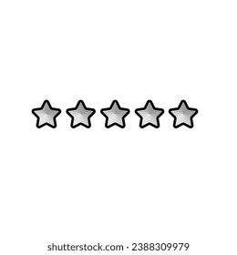 Star five silver rating design