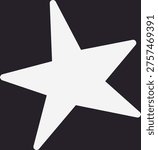 Star Five Uneven Points Tilted
