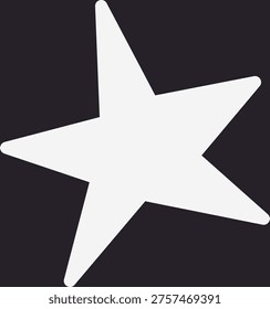 Star Five Uneven Points Tilted