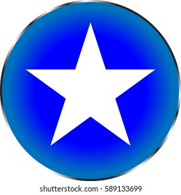 Star five-pointed star button icon metal star