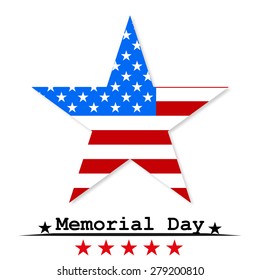 Star Flag USA Memorial Day vector illustration