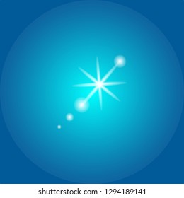 
star flare on a blue background