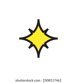 Star flashlight simple flat icon vector design illustration. 