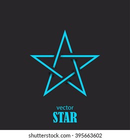 Star flat abstract symbol. Popularity concept. Vector Illustration