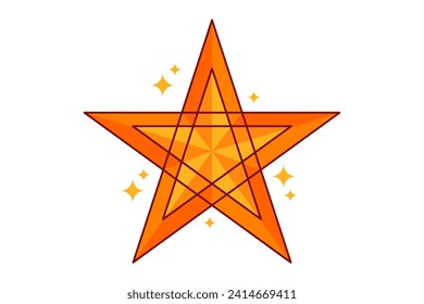 Star Flat Fortune Sticker Design