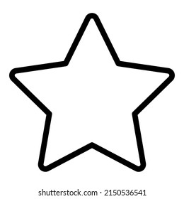 Star Flat Icon Isolated On White Background
